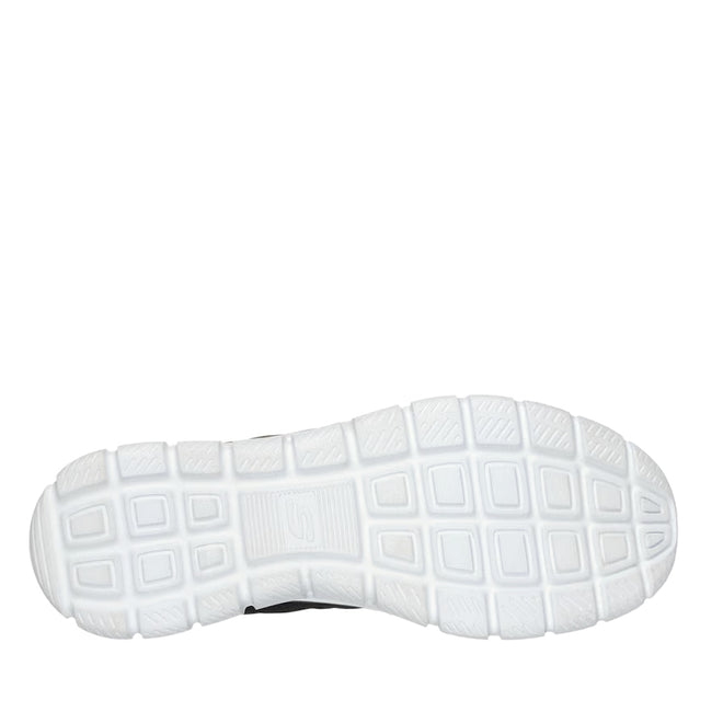 All Black Skechers Womens Track - New Staple Lace Up Sneaker Black White Sole