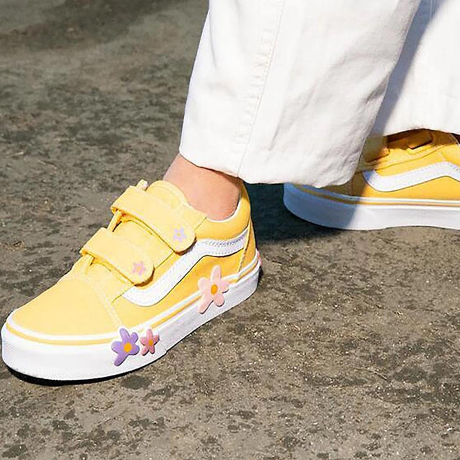 Vans - Old Skool V Youths Flower Yellow NOT RETURNABLE