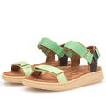 Woden Line Women's 3 Strap Sandal Apple Green