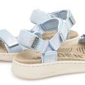 Woden Line Women's 3 Strap Sandal Moonstone Light Blue