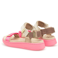 Woden Line Women's 3 Strap Sandal Tricolour Raspberry Multi