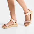Woden Line Women's 3 Strap Sandal Blush Multi
