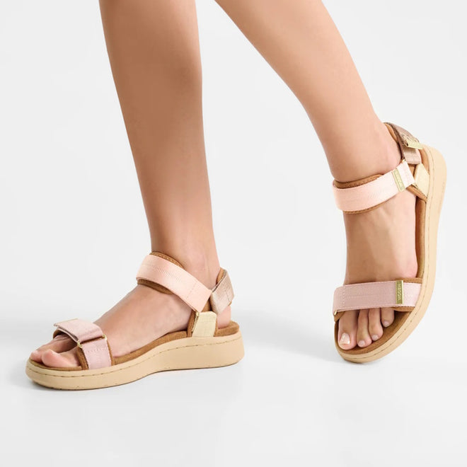 Woden Line Women's 3 Strap Sandal Blush Multi