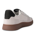 REar view looking forward of the woden Mens Haldfeb White sneaker with black heel detail and brown sole on a white background.,
5713326540642,
5713326540659,
5713326540666,
5713326540673,
5713326540680,