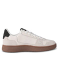 Side view widen Mens Haldfen White sneaker with brown sole on a white background.,
5713326540642,
5713326540659,
5713326540666,
5713326540673,
5713326540680,
