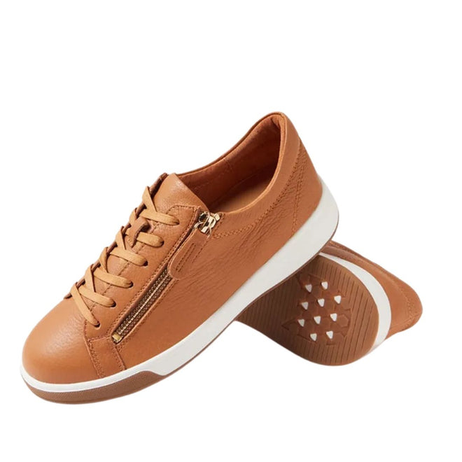 Ziera Aito XF Women's Casual Sneaker Zip Dark Tan