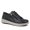 Ziera Solar XW Women's Casual Sneaker Zip Ink Blue Leather
