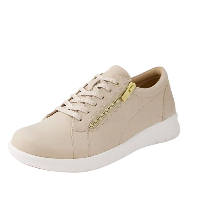 Ziera Solar XW Women's Casual Sneaker Zip Almond Leather
