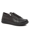 Ziera Solar XW Women's Casual Sneaker Zip Black Leather
