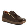 Ziera Solar XW Women's Casual Sneaker Zip Chocolate Brown Leather