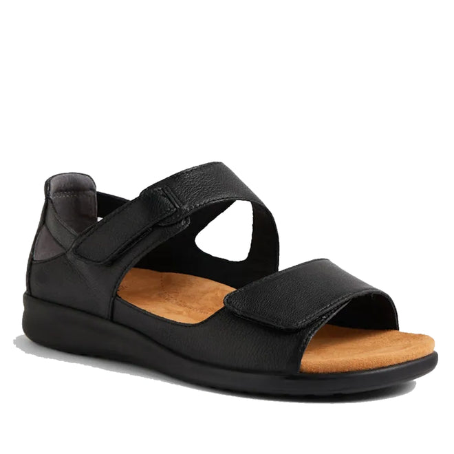 Ziera Bopen Black XW Womens Leather Closed Back Sandal