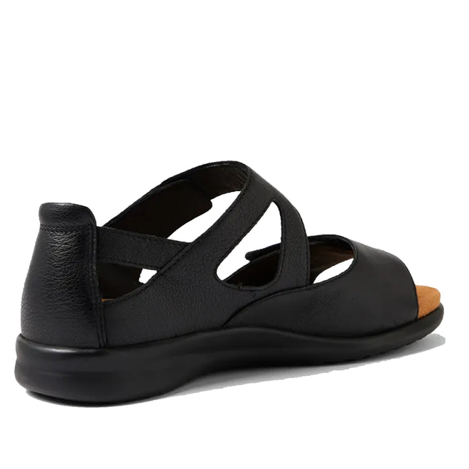 Ziera Bopen Black XW Womens Leather Closed Back Sandal