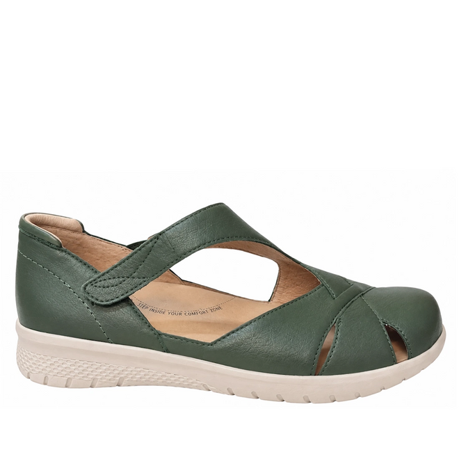 Ziera Sabielle XF Womens Leather Shoe/Sandal  Khaki