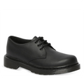 Image of right foot, side on of Dr Martens kids - 1461 Mono J Lace Up School Shoe Black-Foot Forward Shoes