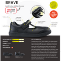 Bobux Kid+ Black School Leather Shoe Brave T-Bar
