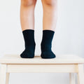 Lamington Crew Rib Merino Wool Socks Black