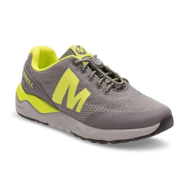 Merrell Kids Versent Bungee Cord Trainer Grey/Lime
