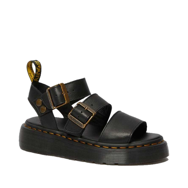 Image of the right foot side on of Dr Martens Gryphon Quad Chunky Leather Sandal