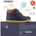 The Bobux Kids Plus KP Timber Boot Dusk Pearl Pink 832918 is a children's ankle boot with a brown padded collar, double straps, yellow sole, water-resistant smooth leather, color options, adjustable fit, warm lining, and style-focused comfort., 9420068534308, 9420068534315, 9420068534322, 9420068534339, 9420068534346, timberd32, timberd33