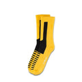 Image of right foot, side on of Dr Martens Socks Double Doc Sock Unisex Yellow-Foot Forward Shoes