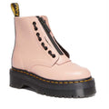 Image of right foot, side on of Dr Martens Sinclair Milled Nappa Peach Beige Leather Platform Boots-Foot Forward Shoes