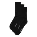 Image of right foot, side on of Dr Martens Socks Double Doc Sock Unisex Black 3 Pair Pack-Foot Forward Shoes