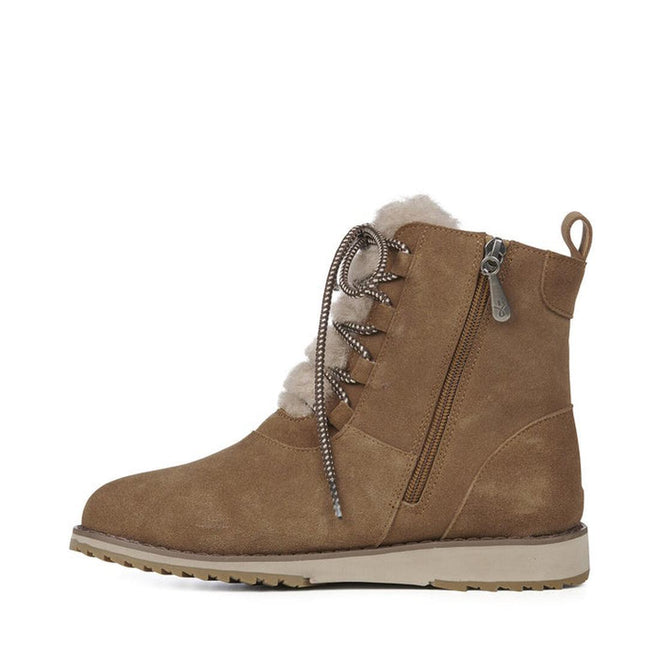 Emu Bernice Chestnut Suede Wool Boot