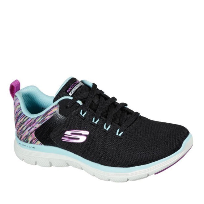 Skechers flex appeal 3.0 on sale multi coloured lace up trainer