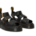 A front shot of a pair of Dr Martens Gyrphon sandals in Pisa leather. Showing the open toe and straps with the platform sole with yellow stitching.,
190665318654,
190665318661,
190665318678,
190665318685,
190665318692,
190665318708,
190665318715,
