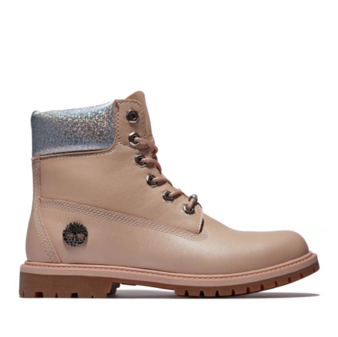 Timberland Heritage 6 Inch Waterproof Boot Light Pink Nubuck Diamonds