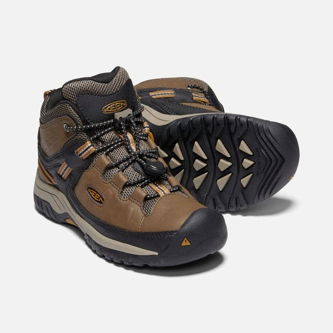 Keen Youths us 1-6 - Targhee Mid Boot Waterproof Dark Earth Brown