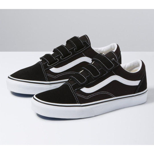 Vans Old Skool Velcro Adults Black/White Unisex | Discounted