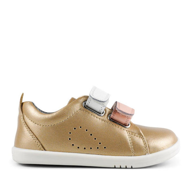 Bobux IWalk IW SWITCH Grass Court Sneaker Gold 637320 Clearance