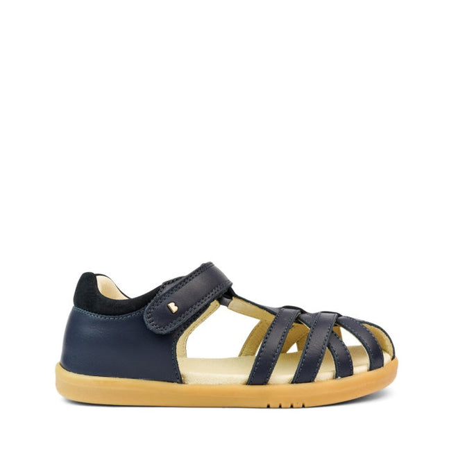 Bobux Kids + Plus Girls Cross Jump Navy Leather Sandal 837003