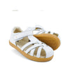 Bobux Kids + Plus Girls Cross Jump White Leather Sandal 837006