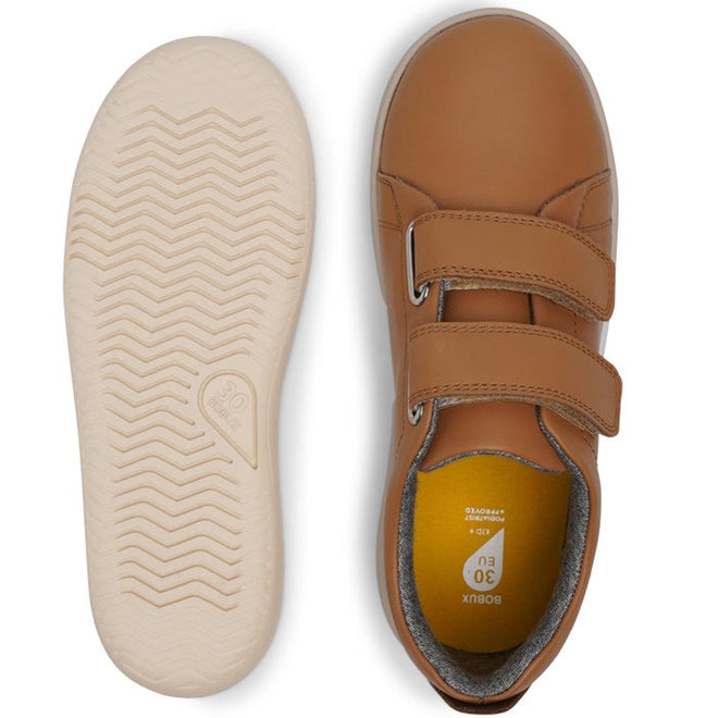 Bobux Kids + Plus Grass Court Caramel Tan Velcro Trainers 832462