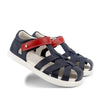 Bobux Kid + Plus Tropicana II Closed Toe Quick Dry Sandal Navy +Red