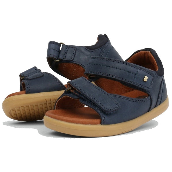 Navy Driftwood Open Toe Sandal For Boys Bobux I Walk 633601