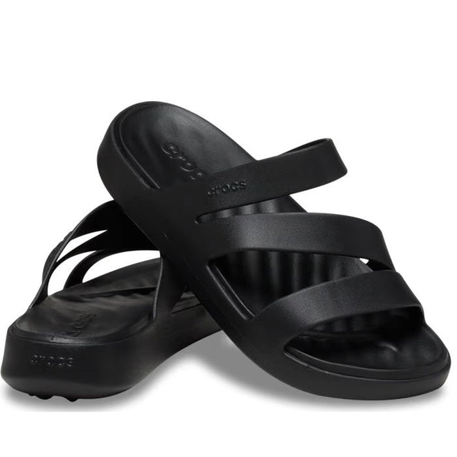 Crocs - Womens Getaway Strappy Slide Sandal Black