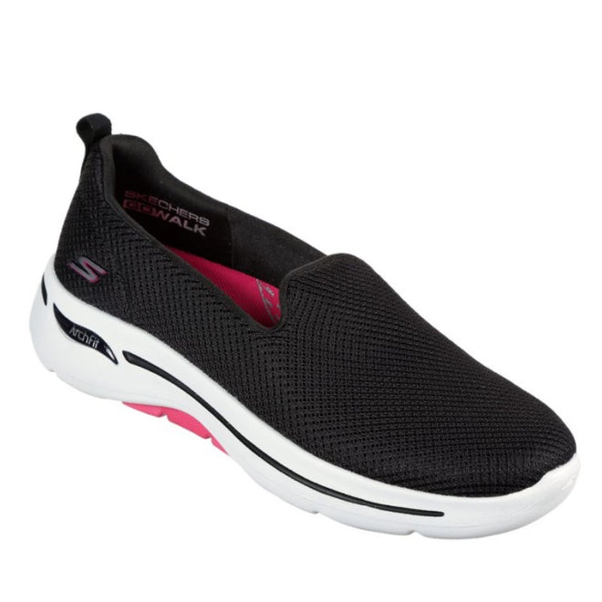 Skechers black hot clearance pink