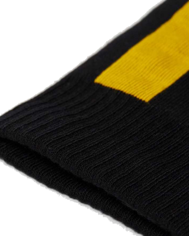 Dr Martens Socks Double Doc Sock Unisex Black Yellow