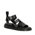 Image of the right foot side on of Dr Martens Gryphon Strap Sandal Black Brando