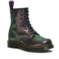 Image of right foot, side on of Dr Martens 1460 Disco Iridescent Suede Purple Gold Black LAST ONE wmns 5 uk3-Foot Forward Shoes