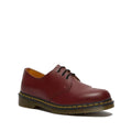 Image of right foot, side on of Dr Martens - 1461 Cherry Red Leather Oxford 3 Eye Shoes-Foot Forward Shoes