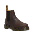 Image of right foot, side on of Dr Martens Bex 2976 Chelsea Boot Crazy Horse Dark Brown-Foot Forward Shoes