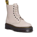 Image of right foot, side on of Dr Martens Jadon III Pisa Vintage Taupe Leather Boot-Foot Forward Shoes