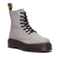 Image of right foot, side on of Dr Martens Jadon III Pisa Zinc Grey Leather Boot-Foot Forward Shoes