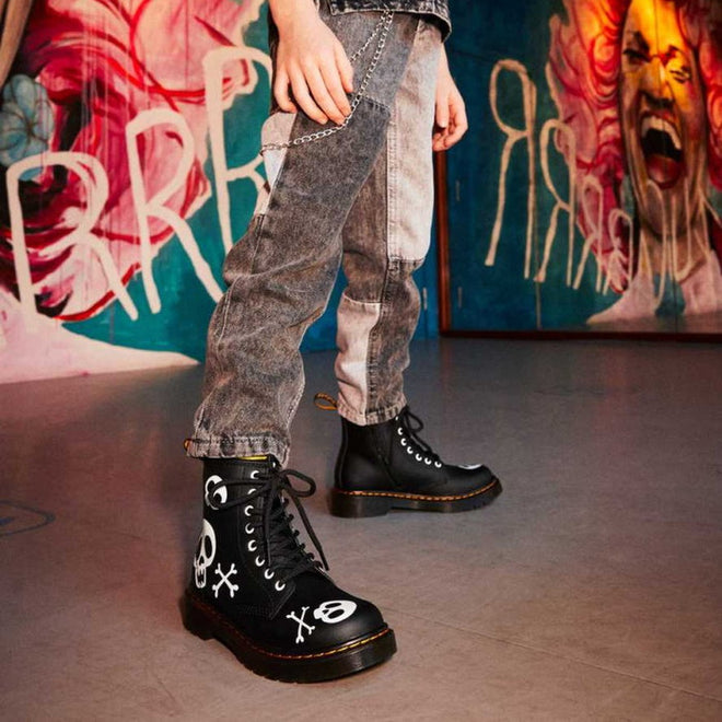 Dr Martens Kids - 1460 Junior X Bones With Zip LAST SIZE UK 10 KIDS