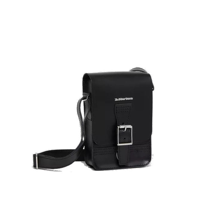 Dr Martens Leather Cross Body Vertical Black Leather Box Satchel