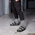 Dr Martens - Myles Black Suede Fur Lined Sandal